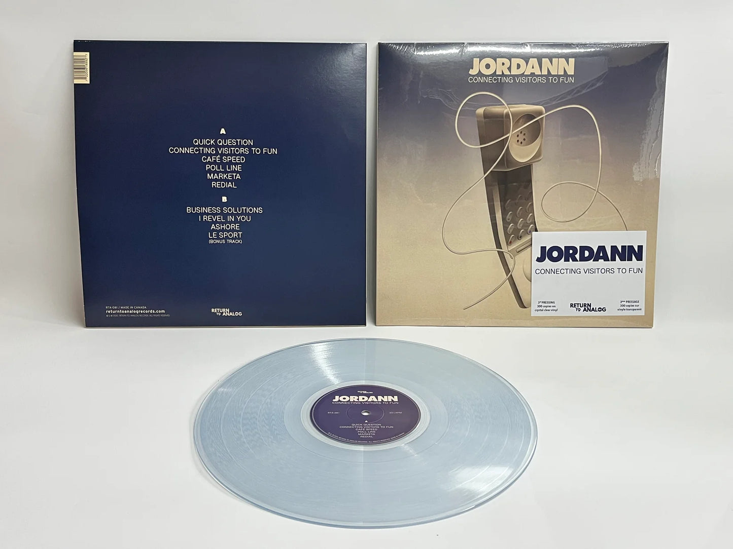 Connecting Visitors to Fun - 3rd Pressing 12'' Clear Vinyl